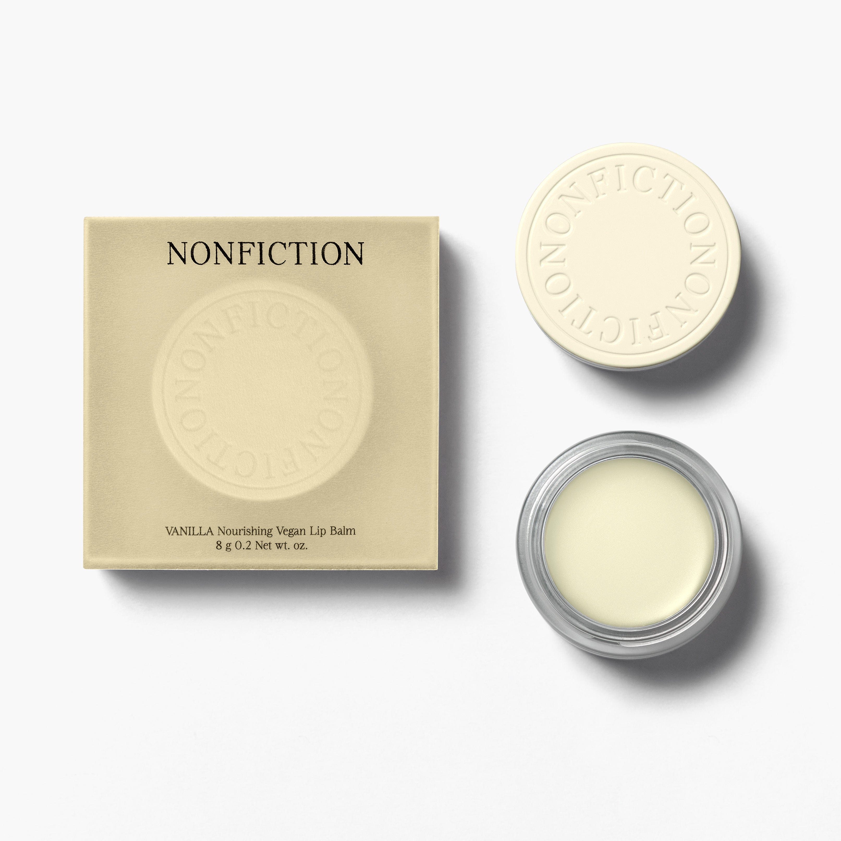 NONFICTION Lip Balm 8g / 0.2 wt. oz. VANILLA Nourishing Vegan Lip Balm