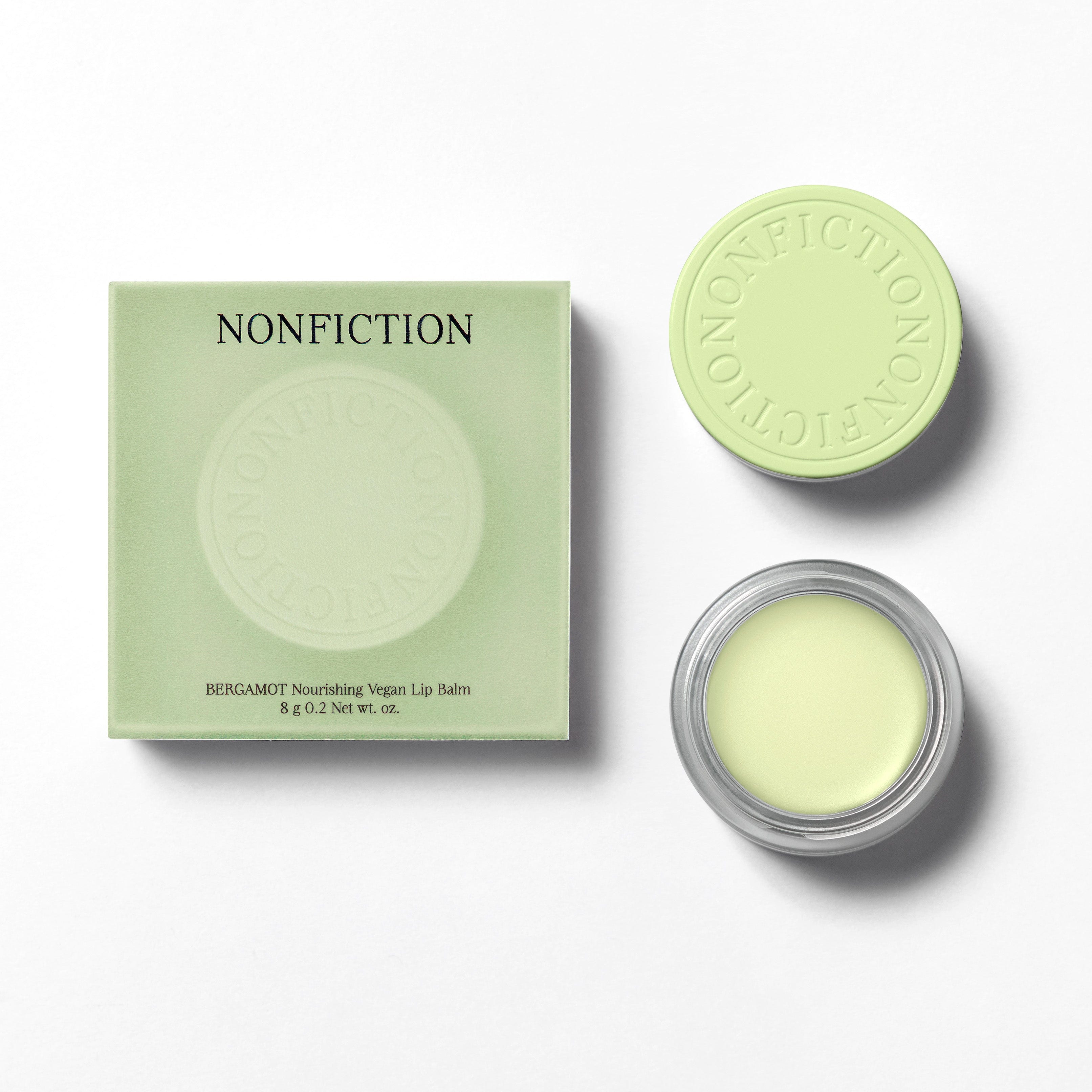 NONFICTION Lip Balm 8g / 0.2 wt. oz. BERGAMOT Nourishing Vegan Lip Balm